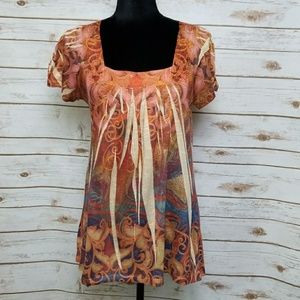 CATO TUNIC TOP SHIRT SIZE M MED MEDIUM EP458